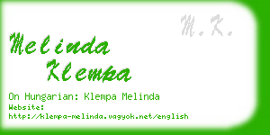 melinda klempa business card